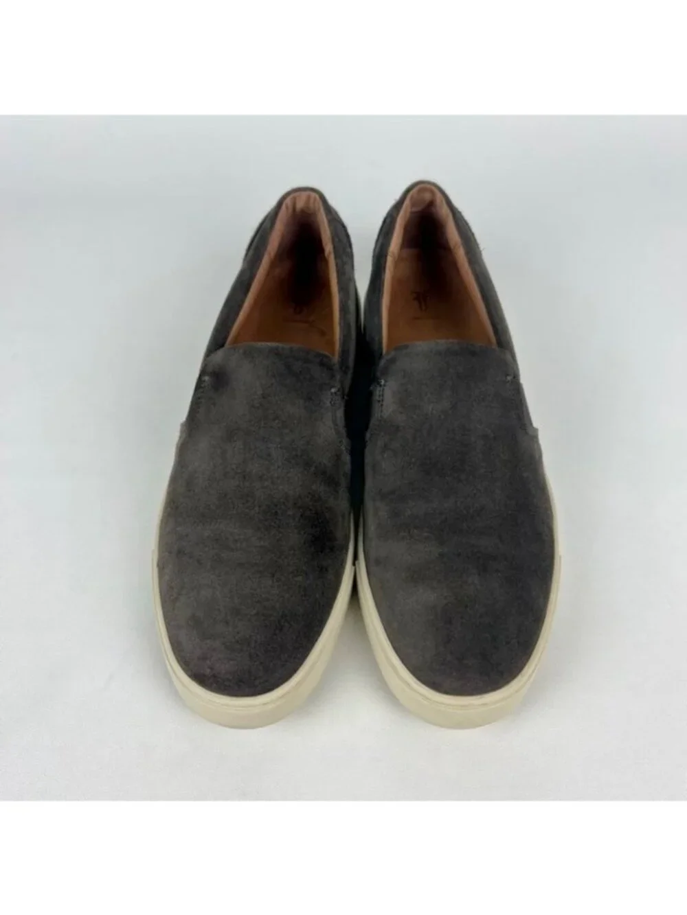 Frye Ivy Grigio Gray Suede Slip On Sneaker 8.5